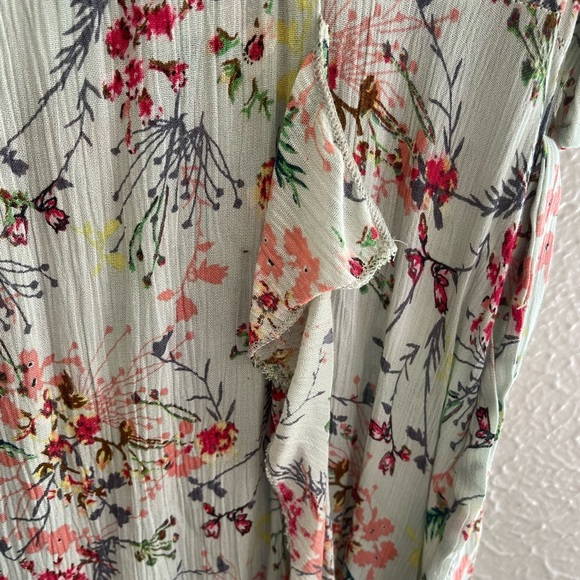 RAGA Secret Escape Floral Faux Wrap Maxi Sage Dress Size Small - Picture 6 of 7